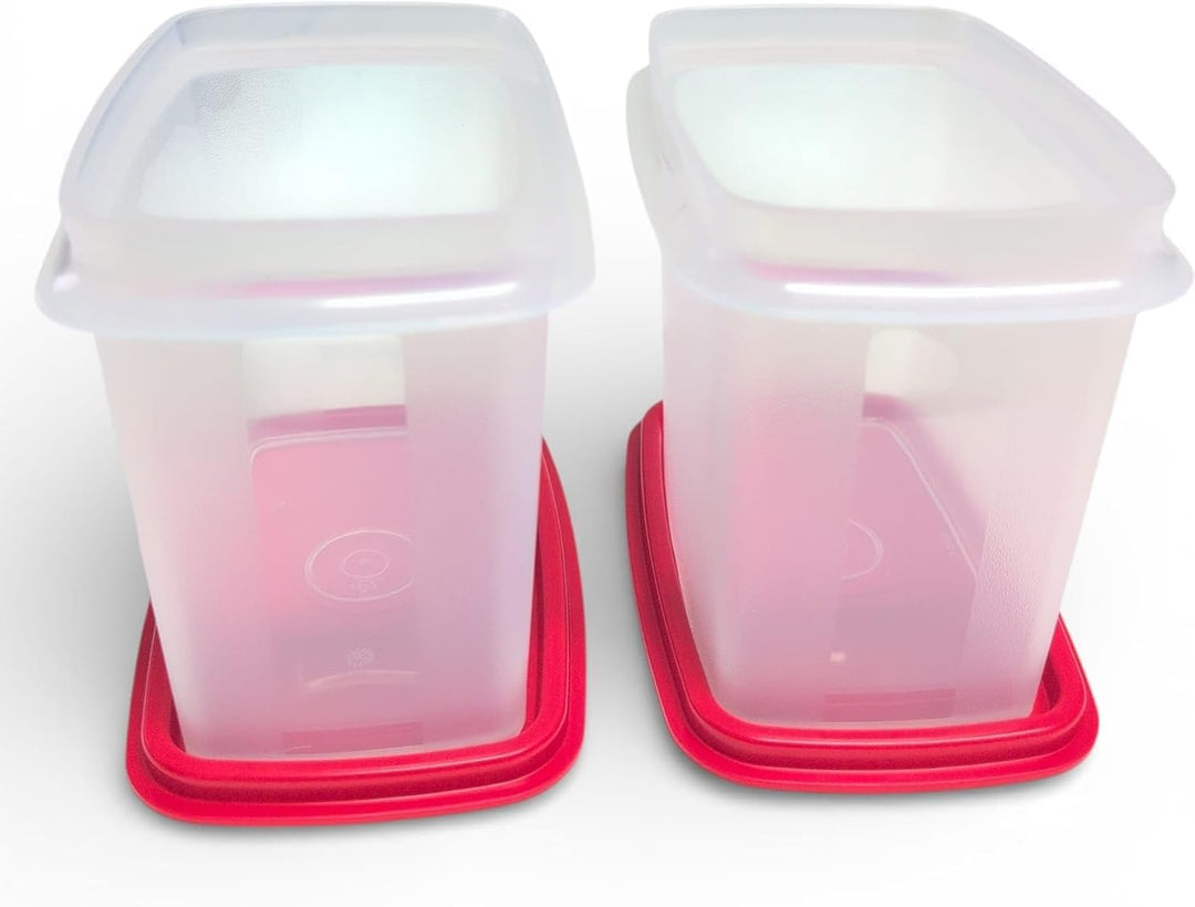 Tupperware Eidgenosse Vorratsbehälter 2er Set 800 ml Transparent Rot – Kompaktbehälter modular, luft