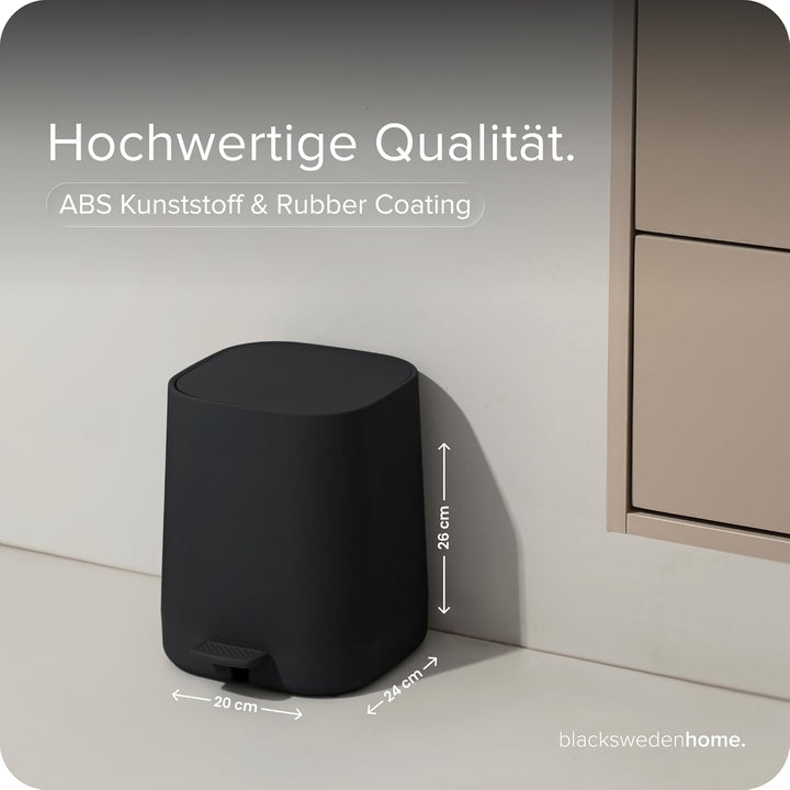 Mülleimer Bad - 5L Kosmetikeimer mit Softclose-Deckel und Inneneimer - Bad Mülleimer, Abfalleimer Ba