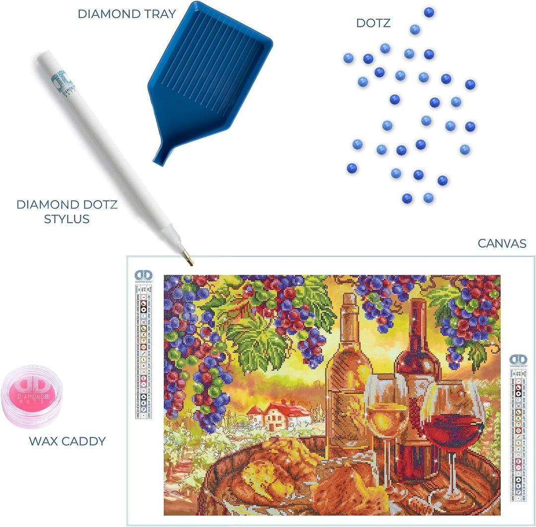 Diamond Dotz DD13-015 Wein, ca. 70 x 52 cm gross, Diamond Painting, Malen mit Diamanten, funkelndes