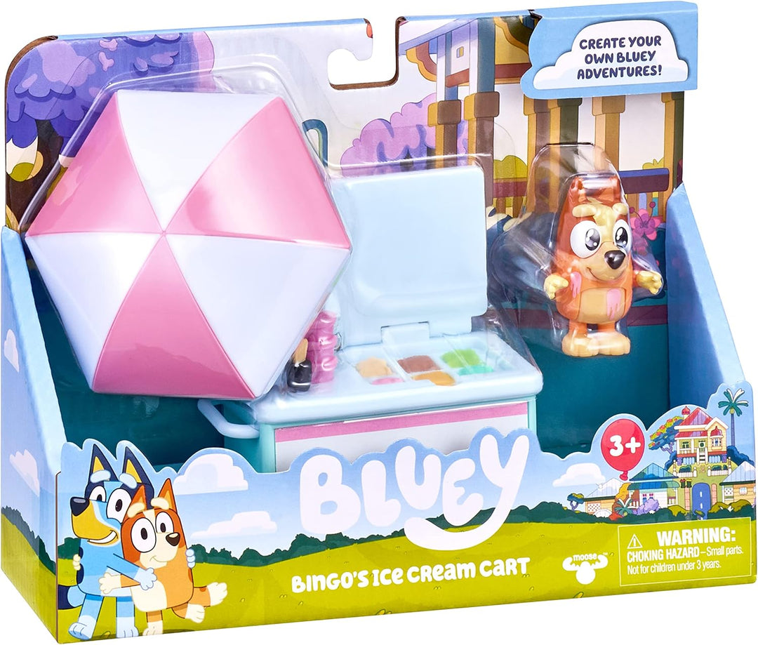 Bluey 90122 Ice Cream Cart Set, Black, Schwarzes