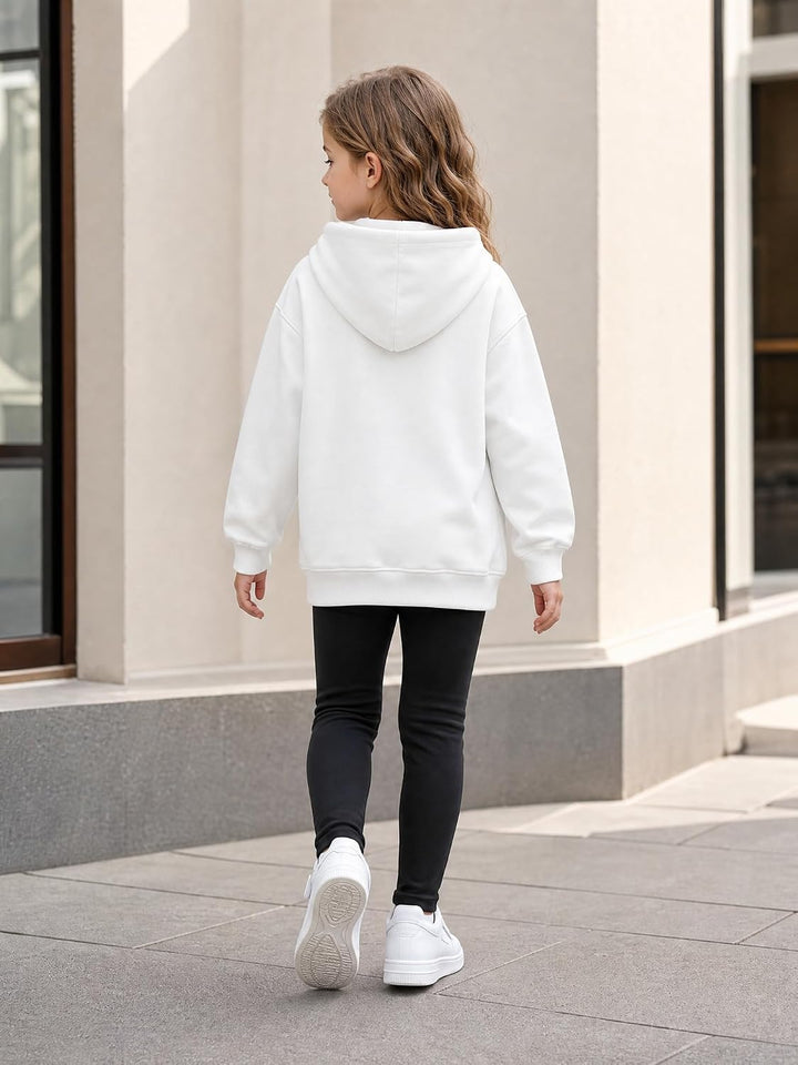 Hoodie Mädchen Kapuzenpullover Leopard Drucke Sweatshirt mit Kapuzen Casual Baumwolle Pullover Langa