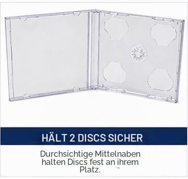 10 CD/Dvd Double Jewel Cases klar dragontrading ® Profi Qualität