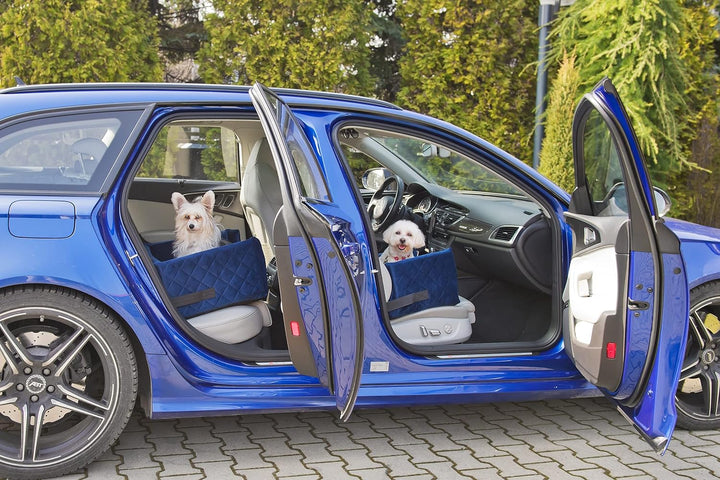 BOUTIQUE ZOO Exclusive Hunde Autositz | Autositz für Hunde, Katzen, Haustier | Rückbank, Beifahrersi