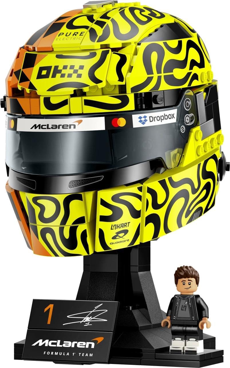 LEGO Editions McLaren MasterCard F1 Team Lando Norris’ Helm - F1 Fanartikel - Modellbau mit Minifigu