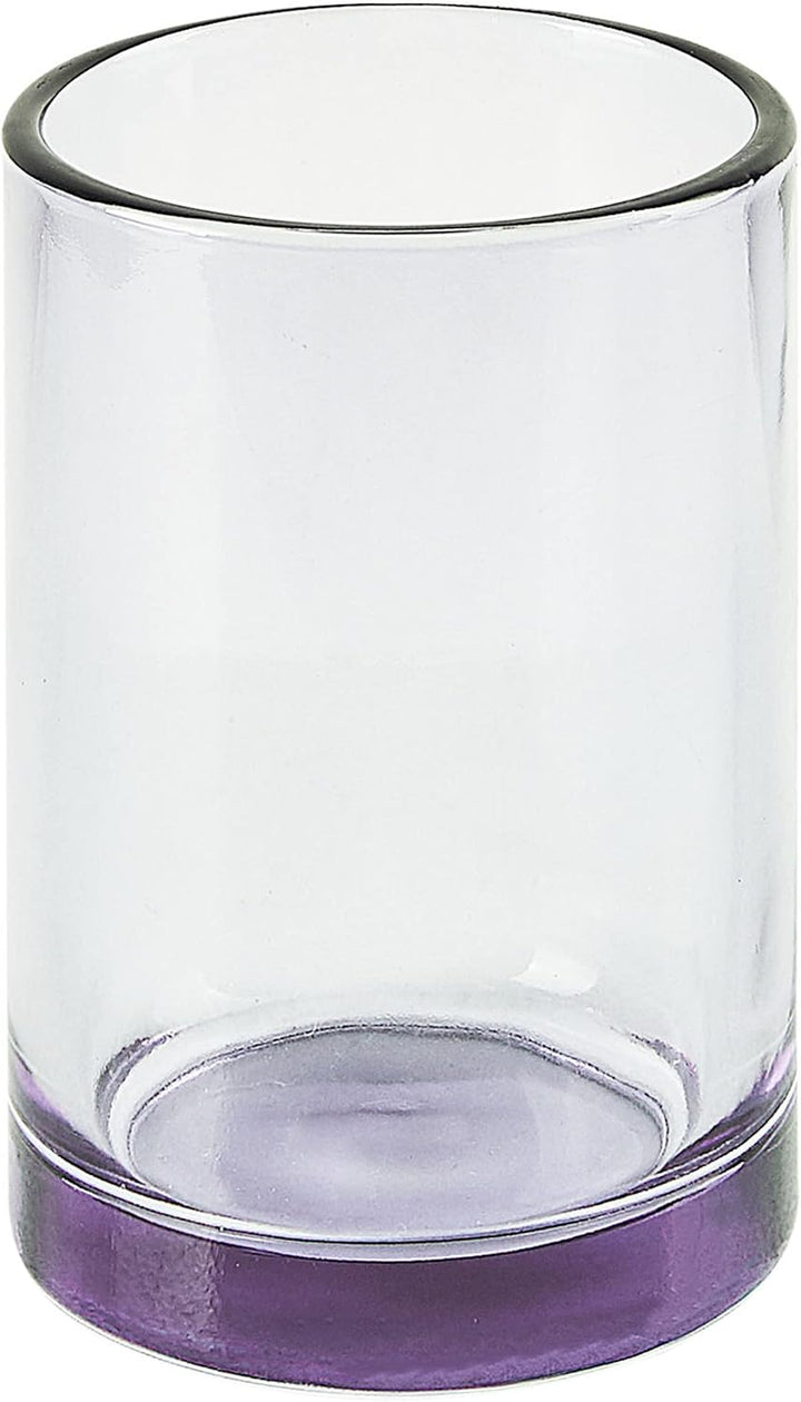 Badezimmer Set 4-teilig aus Glas violett eleganter Stil Telma