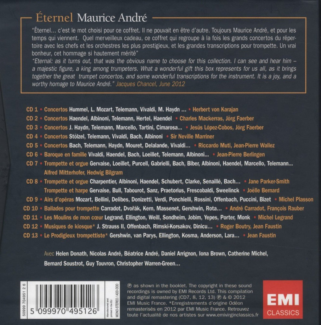 Eternel Maurice André, Audio-CD
