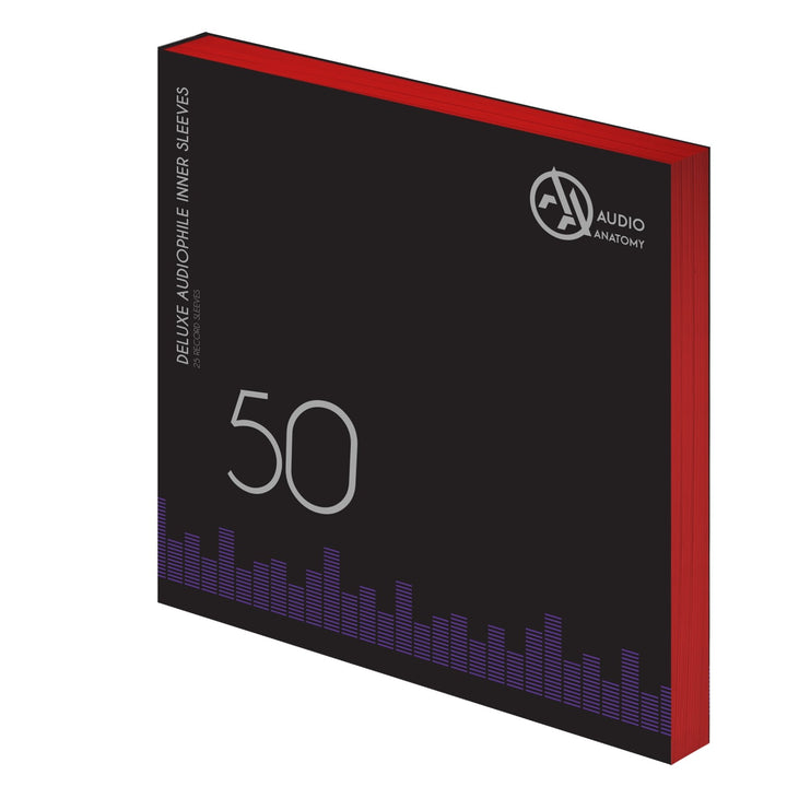 Audio Anatomy Vinyl-Innenhüllen 12" - Rot, 50 Stück