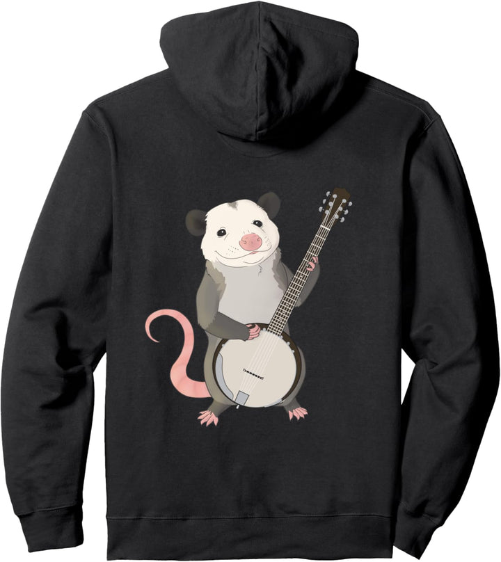 Opossum spielt das Banjo Pullover Hoodie