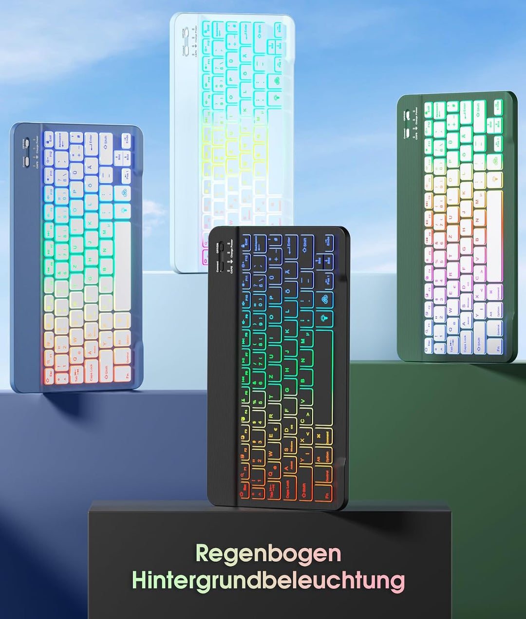 Vobafe Hülle mit Tastatur Kompatibel mit iPad A16 11 Generation 2025/10 Gen 2022 10.9 Zoll, Air 11 Z