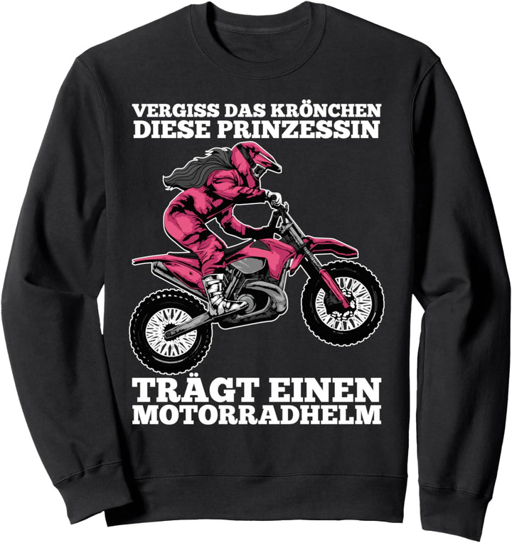 Motocross Motorradhelm Motorradfahrer Motorrad Sweatshirt