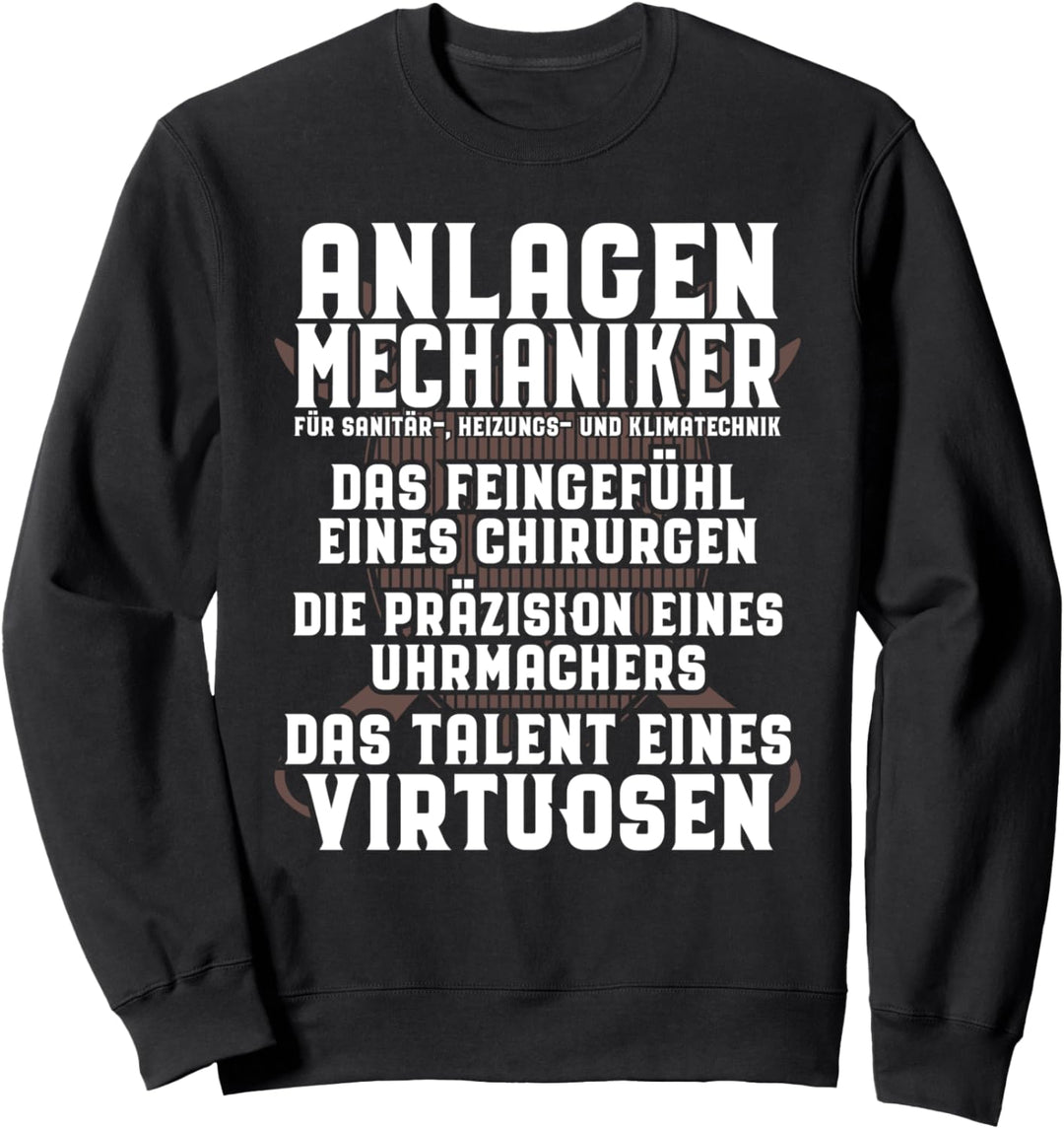 Klempner Talent Eines Virtuosen Anlagenmechaniker Sweatshirt