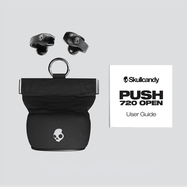 Skullcandy Push 720 Open Wireless Open Ear Bluetooth Earbuds, Headphones, Waterproof, Clip-On Lightw