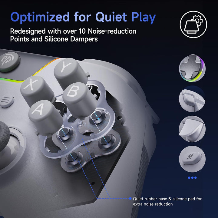 EasySMX X05Pro PC Controller mit Ladestation, 1000mAh, Hall Joysticks, 1000Hz, Leise Tasten, 2 progr