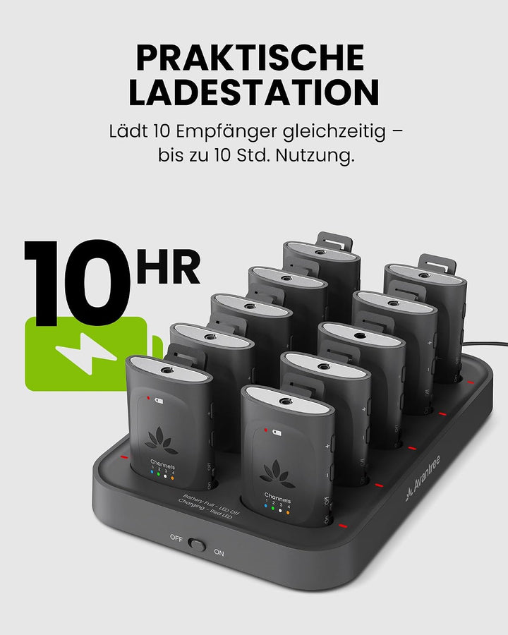 Avantree Audiplex MX – Mehrkanal-Audio-System Für Kirchen &amp; Übersetzung, 30 ms Low-Latency, Hervorra