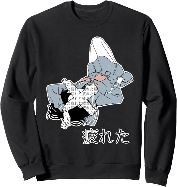 Japanischer Anime "Müde" Weeaboo Otaku Geschenk Sweatshirt