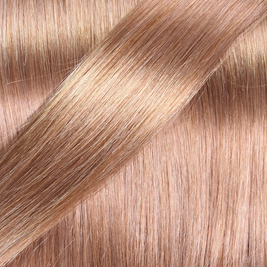 hair2heart Tape Extensions Echthaar Gewellt - 30 Tapes 2.5g 60cm 8/01 hellblond natur-asch 30 Strähn